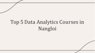 Top 5 Data Analytics course in delhi