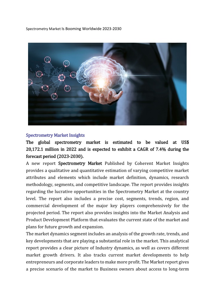 spectrometry market is booming worldwide 2023 2030