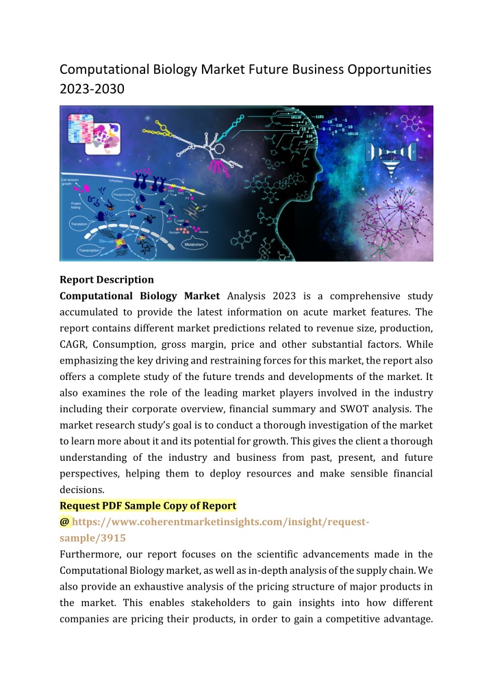 computational biology market future business