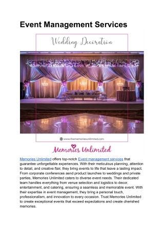 event management services
