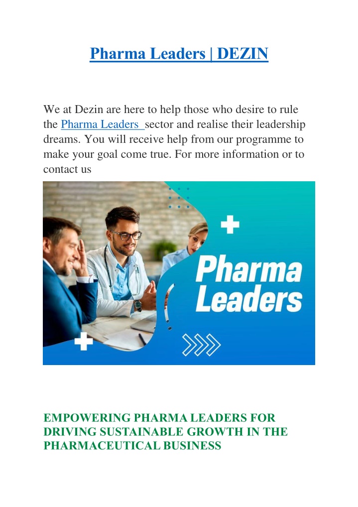 pharma leaders dezin