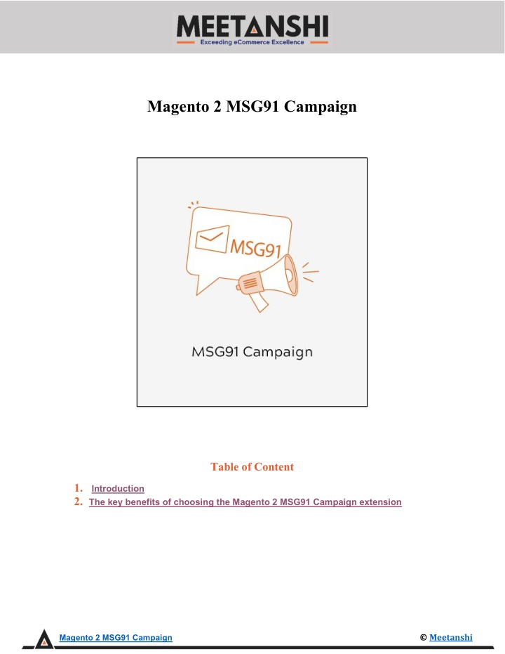 magento 2 msg91 campaign