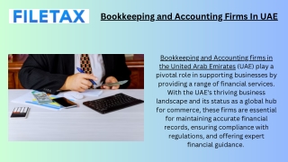 Bookkeeping and Accounting Firms In UAE