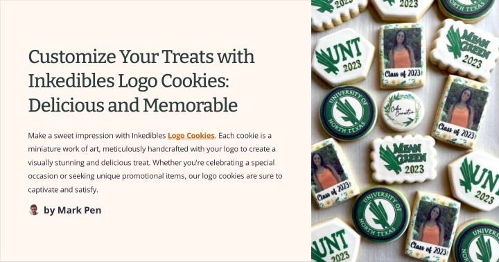 customize your treats with inkedibles logo