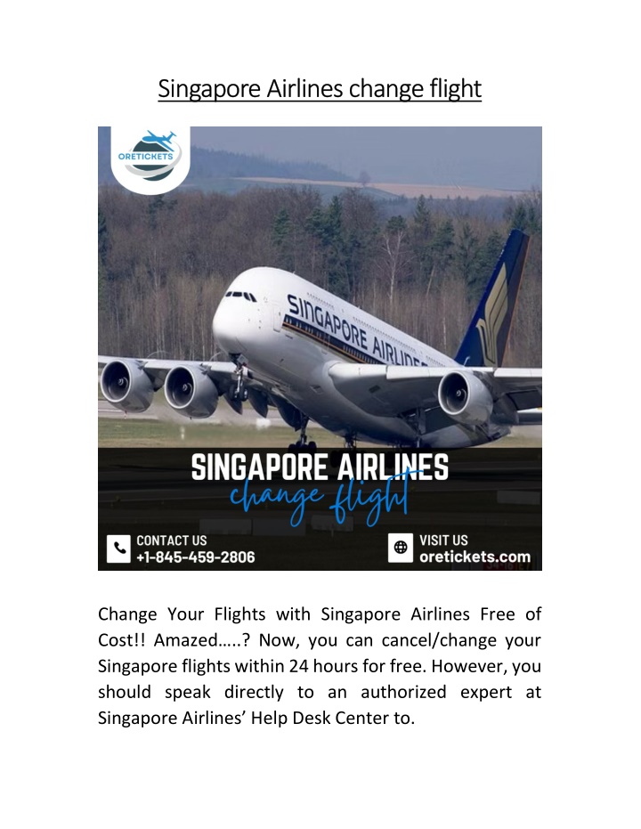 singapore airlines change flight singapore