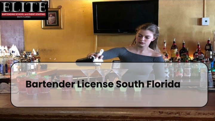 bartender license south florida
