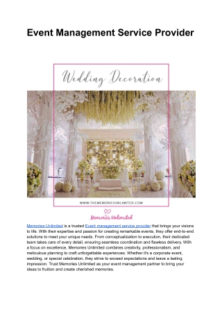 event management service provider