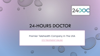 Find Std treatment online in The USA - 24hrdoc