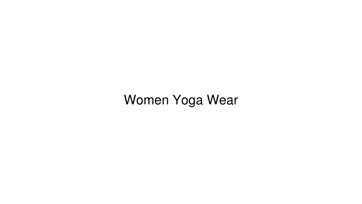 women yoga wear