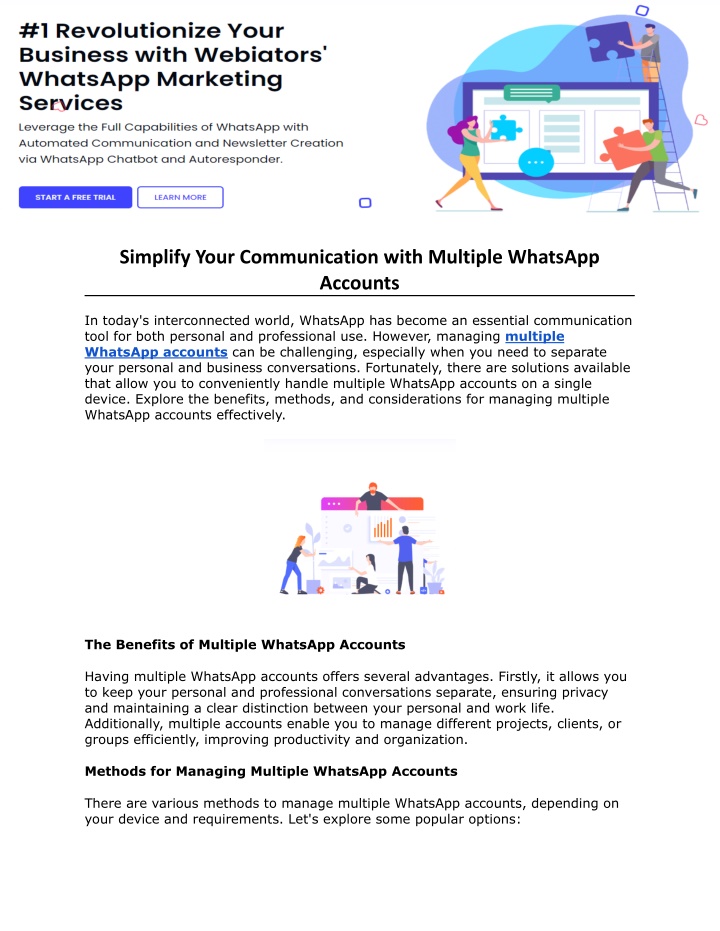 simplify your communication with multiple