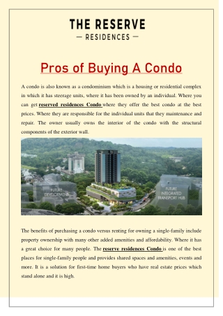 Pros of Buying A Condo