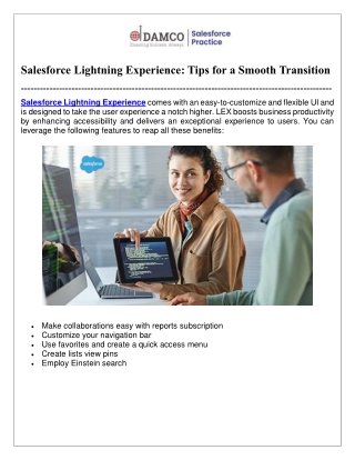 Salesforce Lightning Experience: Tips for a Smooth Transition