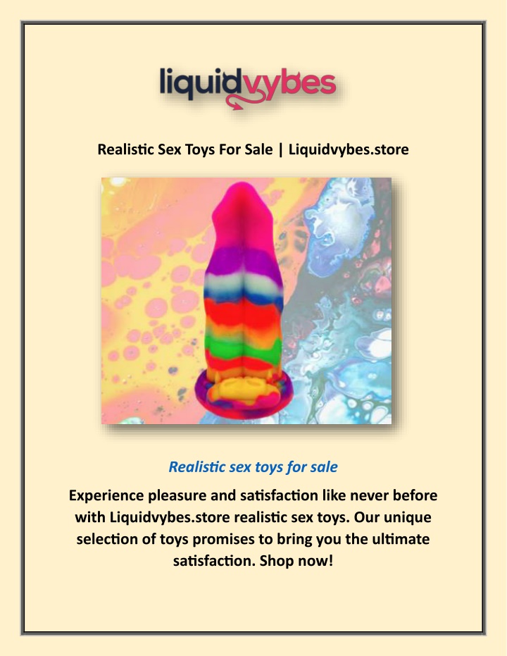 realistic sex toys for sale liquidvybes store