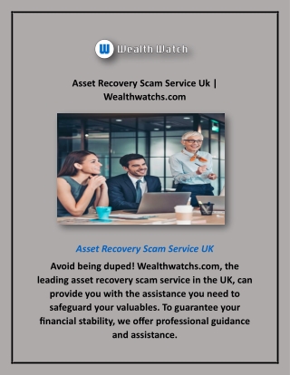 Asset Recovery Scam Service Uk | Wealthwatchs.com