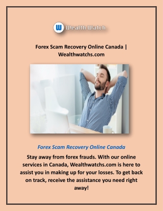 Forex Scam Recovery Online Canada | Wealthwatchs.com