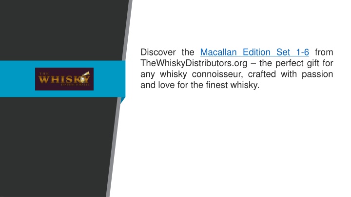 discover the macallan edition set 1 6 from