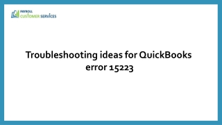 QuickBooks Error 15223 Resolving the Issue with Ease