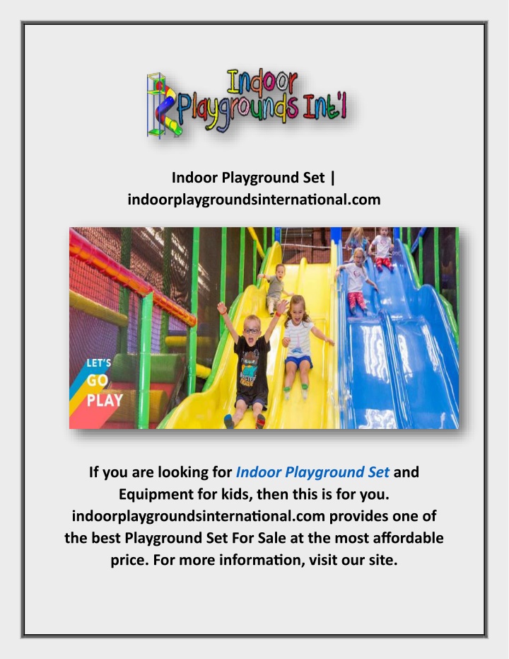 indoor playground