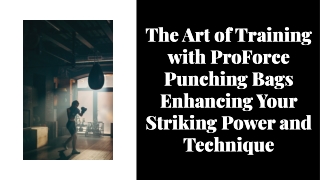 The Art of Training with ProForce Punching Bag Enhancing Your Striking Power and