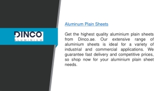 Aluminum Plain Sheets Dinco.ae