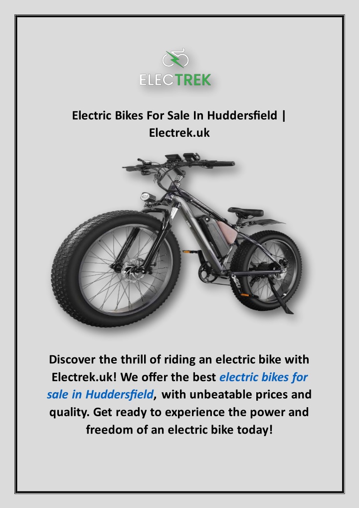 electric bikes for sale in huddersfield electrek