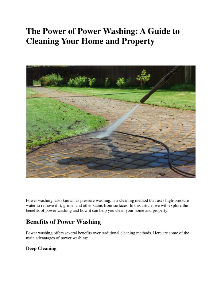 the power of power washing a guide to cleaning