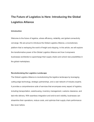 The Future of Logistics is Here_ Introducing the Global Logistics Alliance (1)