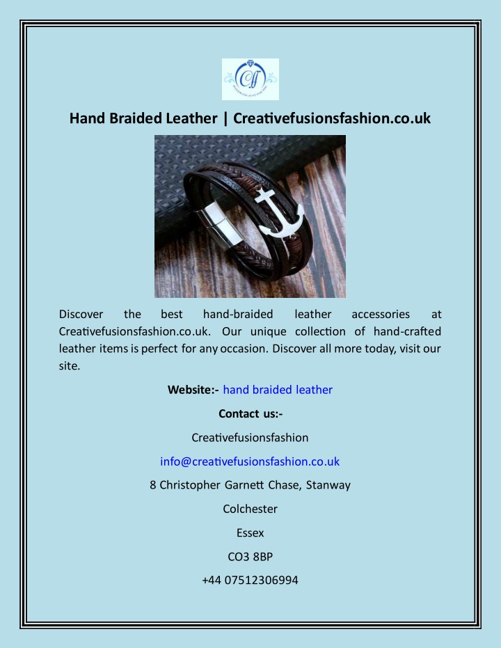 hand braided leather creativefusionsfashion co uk