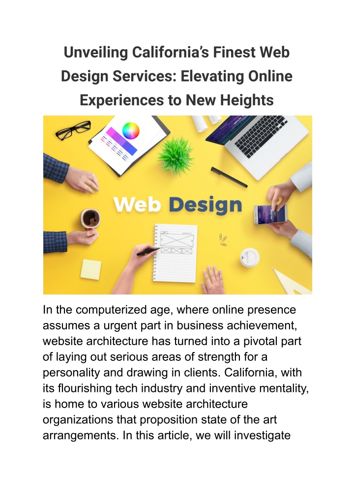 unveiling california s finest web design services