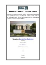 Rendering Canberra - slide 1