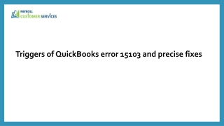 Fixing QuickBooks Error 15103 Troubleshooting Tips