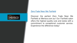Zero Fade Near Me Fairfield Mensco.com.au