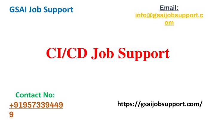 ci cd job support