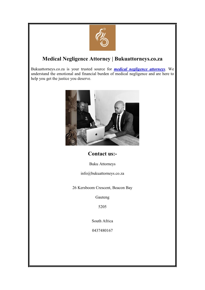 medical negligence attorney bukuattorneys co za