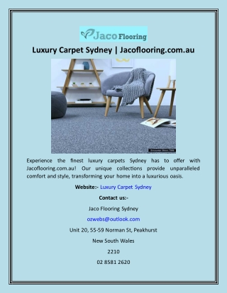 Luxury Carpet Sydney  Jacoflooring.com