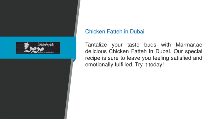chicken fatteh in dubai tantalize your taste buds