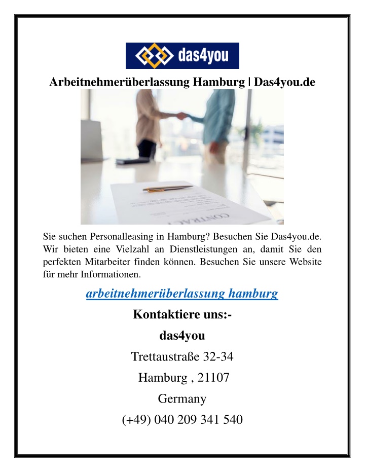 arbeitnehmer berlassung hamburg das4you de