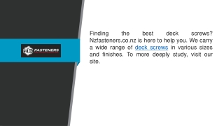 finding the best deck screws nzfasteners