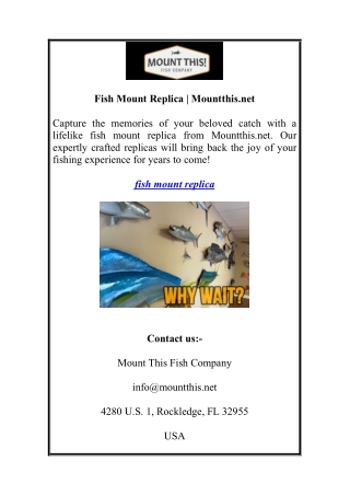 Fish Mount Replica  Mountthis.net (1)