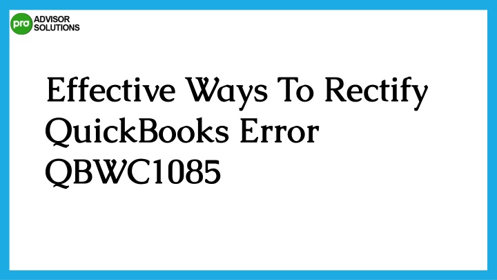 effective ways to rectify quickbooks error