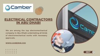 Electrical Contractors in Abu Dhabi