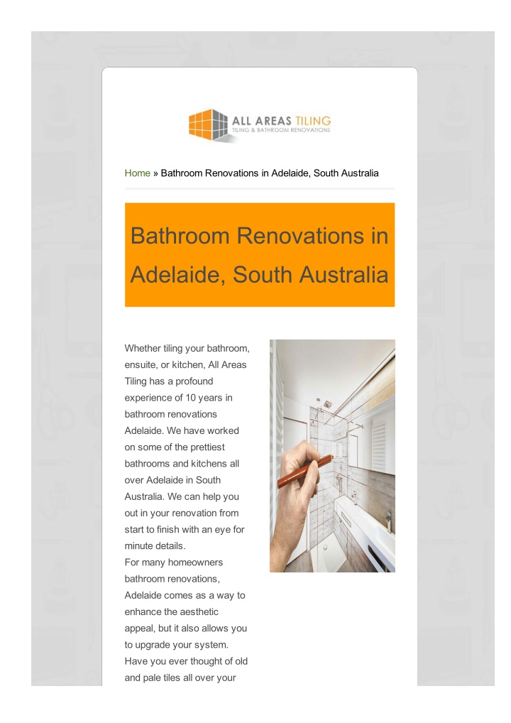 home bathroom renovations in adelaide south