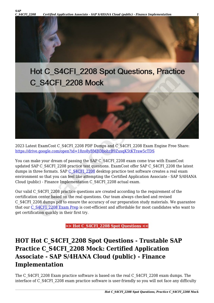 sap c s4cfi 2208