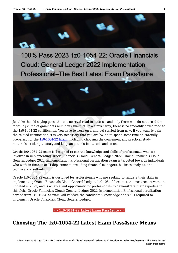 oracle 1z0 1054 22