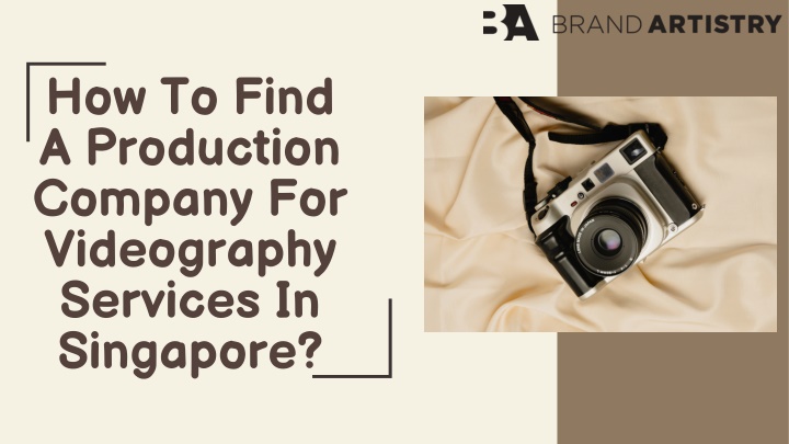 how to find a production company for videography