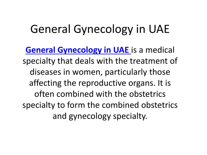 general gynecology in uae