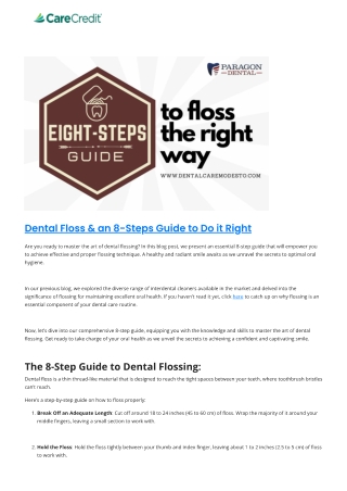 Dental Floss & an 8-Steps Guide to Do it Right