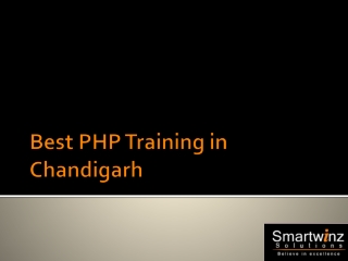 Best PHP Training in Chandigarh