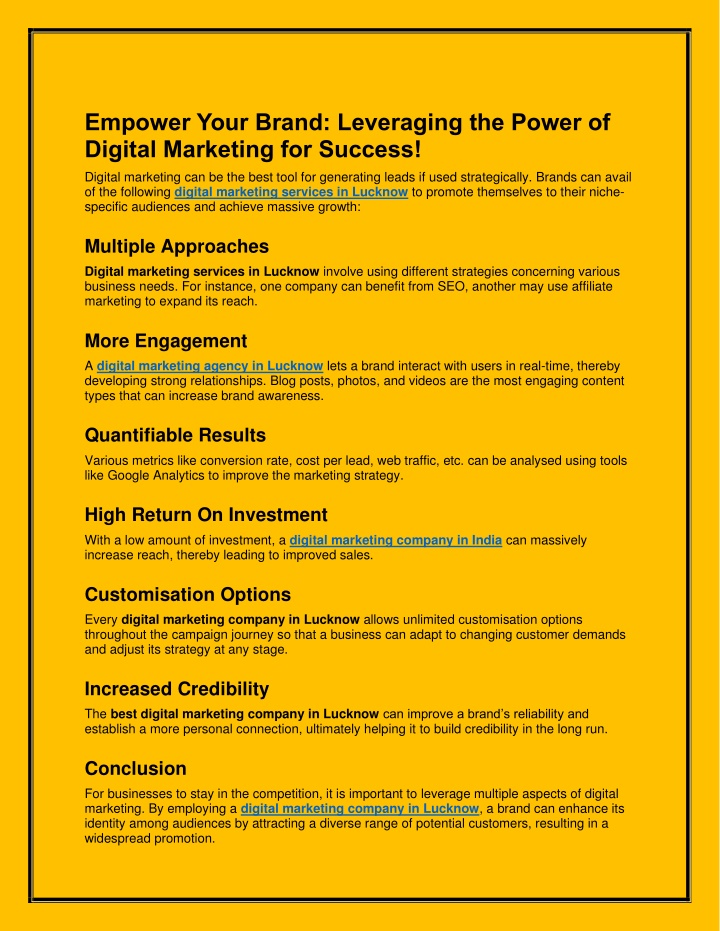 empower your brand leveraging the power
