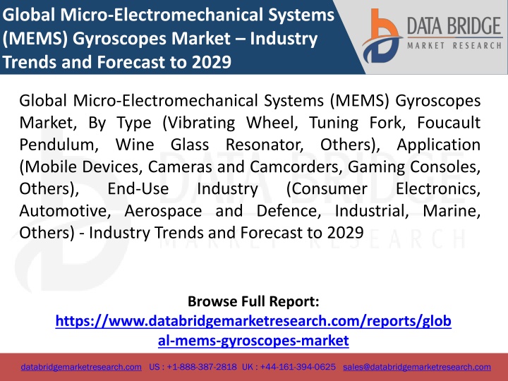 global micro electromechanical systems mems